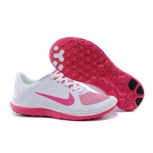 Nike Free 4.0 Pink & White Sneakers